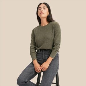 Everlane Olive Crew Neck Sweater